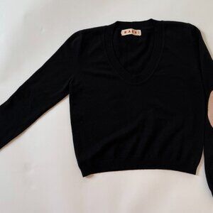 Marni Cashmere Sweater with intarsia elbow patches